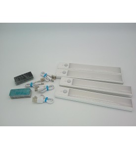 Bezprzewodowe Lampki LED Podszafkowe 4 szt. | 20 cm | Ciepła Biel | USB | Oświetlenie do Kuchni, Szafy i Garderoby