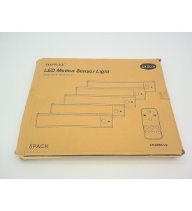 Bezprzewodowe Lampki LED Podszafkowe 4 szt. | 20,5 cm | Samoprzylepne | Pilot | USB | Oświetlenie do Kuchni i Szafy