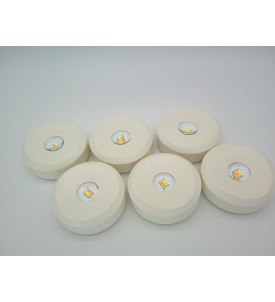 Tedmos Lampki LED Puck RGB 2400 mAh | Bezprzewodowe Lampki Dotykowe z Pilotem | Ładowanie USB | Oświetlenie Podszafkowe