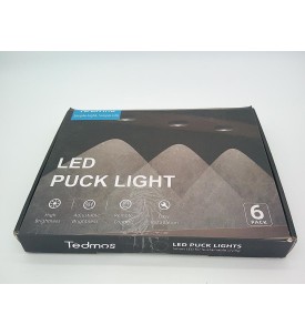 Tedmos Lampki LED Puck RGB 2400 mAh | Bezprzewodowe Lampki Dotykowe z Pilotem | Ładowanie USB | Oświetlenie Podszafkowe