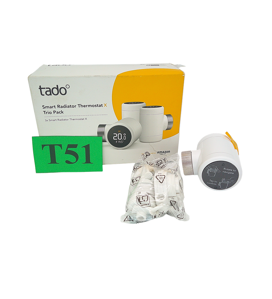 tado° X Zestaw 3 Bezprzewodowych Głowic Termostatycznych | Inteligentne Sterowanie Ogrzewaniem | Smart Home