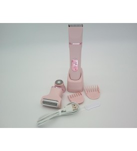 Trymer Damski 3w1 do Bikini i Ciała | Golarka Elektryczna z Wyświetlaczem LED | IPX7 | Ceramiczne Ostrza | USB | Różowy