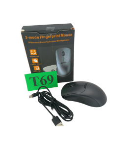 Bezprzewodowa Mysz z Czytnikiem Linii Papilarnych | 3 Tryby Połączenia | Bluetooth + 2.4 GHz | Ergonomiczna