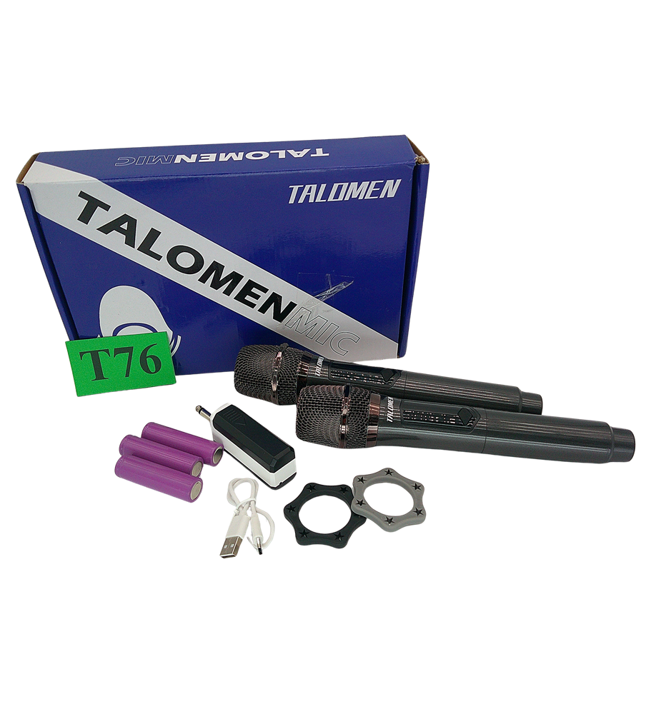 TalomenMic K60 Mikrofony Bezprzewodowe | Zestaw 2 Mikrofonów | Odbiornik USB-C/Lightning | Nagrywanie Audio i Wideo