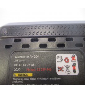AKUMULATOR BATERIA 4GARDEN 4AH AK 204 20V KRYSIAK