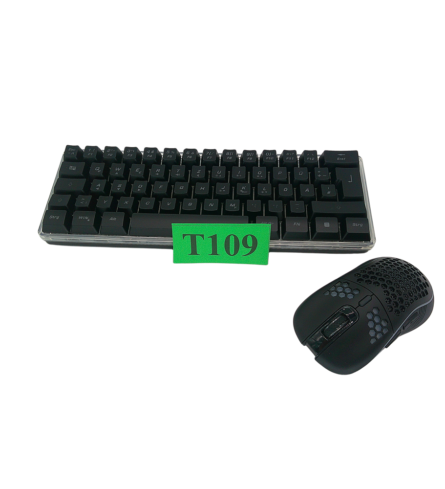 RedThunder K62 Zestaw Gamingowy | Klawiatura Mechaniczna 60% RGB + Mysz Bezprzewodow