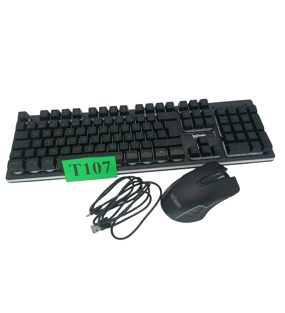 RedThunder K10 Bezprzewodowa Klawiatura i Mysz Gaming RGB | 2.4 GHz | LED | Zestaw