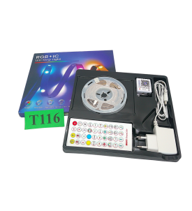 Taśma LED VKH RGB IC 5 m | Pilot + Aplikacja | Synchronizacja z Muzyką | Segmentowe Sterowanie