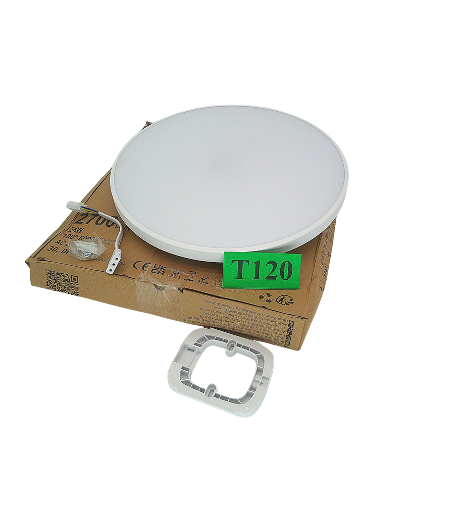 EACLL Lampa Sufitowa LED Ø30 cm | 24 W | 2700 lm | 6000 K | IP44 | Biała