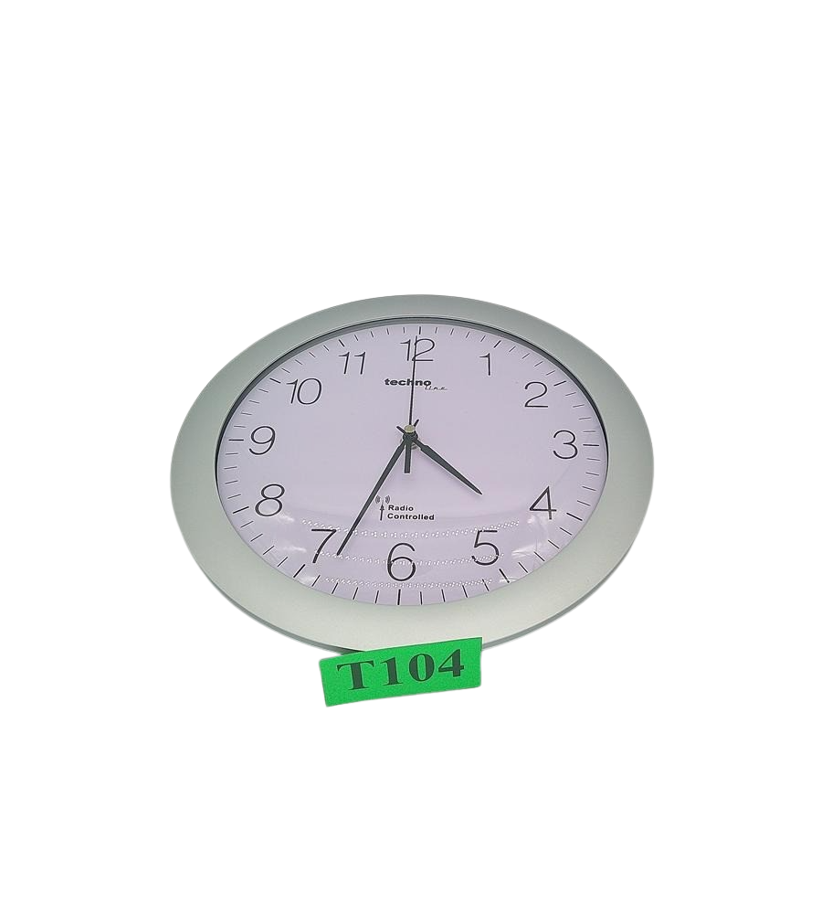 Technoline WT 8000 Zegar Ścienny Radiowy 30 cm | Srebrny / Titan | Czytelna Tarcza