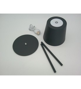 BRILO UNPLUGGED 7508015 Lampa Stołowa LED | Bezprzewodowa | 2,5 W | 200 lm | 2700K | IP44 | Czarna