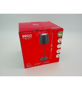 BRILO UNPLUGGED 7508015 Lampa Stołowa LED | Bezprzewodowa | 2,5 W | 200 lm | 2700K | IP44 | Czarna