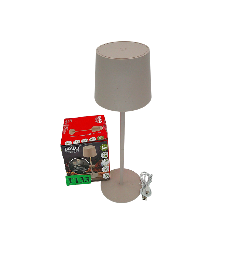 BRILO UNPLUGGED Lampa Stołowa LED | 1,8 W | 120 lm | 3000K | IP44 | Beżowa