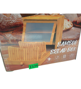 Dwupoziomowy Chlebak Bambusowy Bamboo Bread Box | Pojemnik na Pieczywo | 2 Poziomy