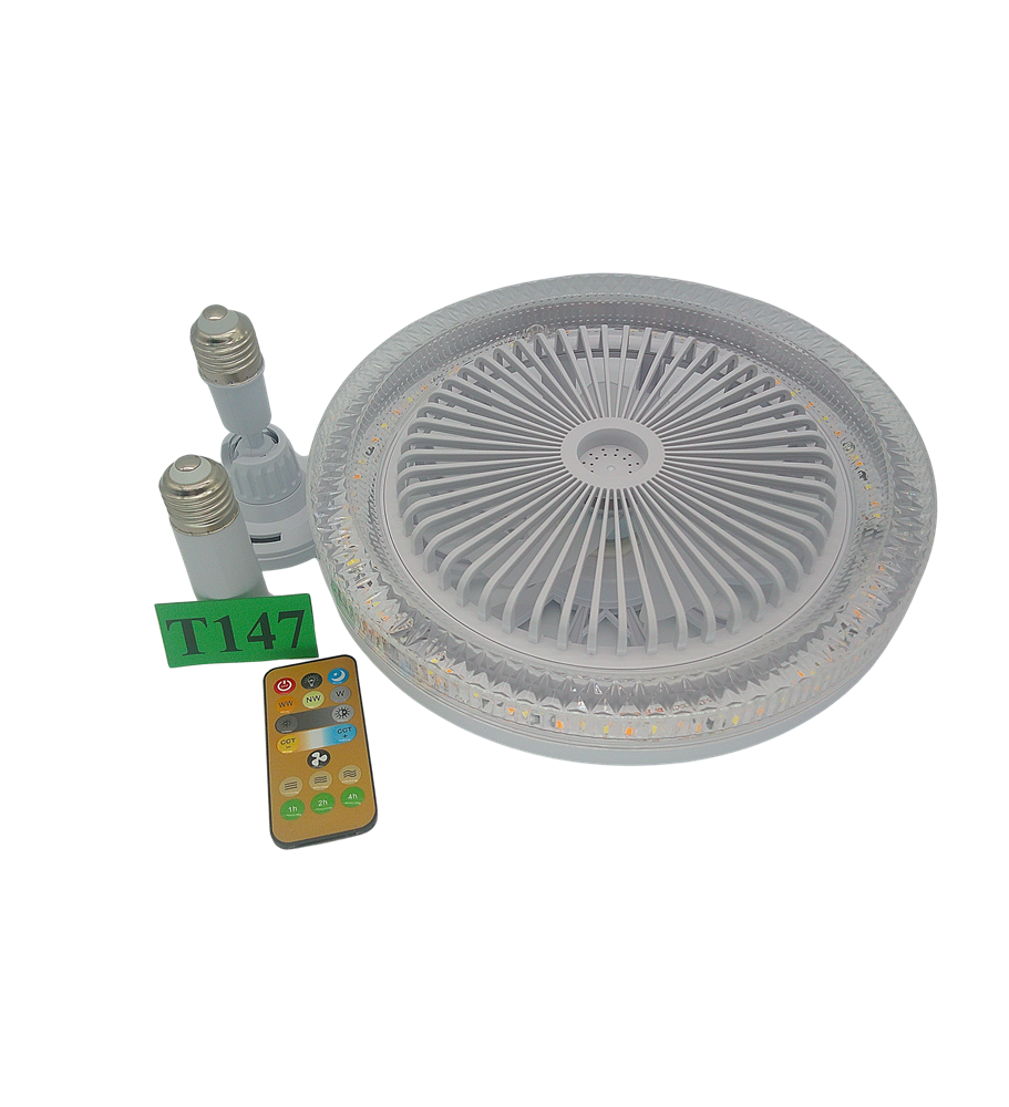 Wentylator Sufitowy LED E26 30W z Lampą | Pilot | 3 Prędkości | Timer | Ściemnianie
