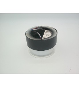 Tuba Sufitowa LED 7W 4000K Czarna Natynkowa Aluminiowa L3008-3 80mm
