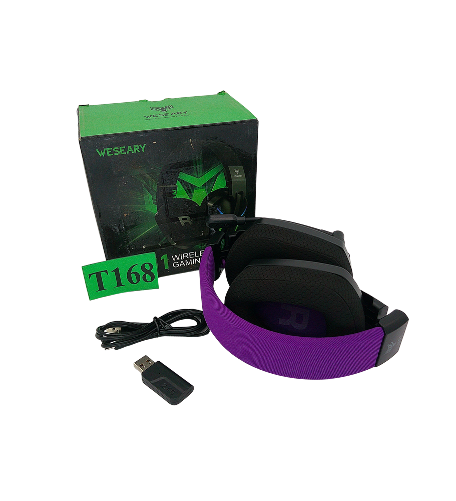 WESEARY WG1 Słuchawki Gamingowe Bezprzewodowe | 2.4G + Bluetooth | Mikrofon | Dźwięk Przestrzenny | PS5 PS4 PC Mac | 50H