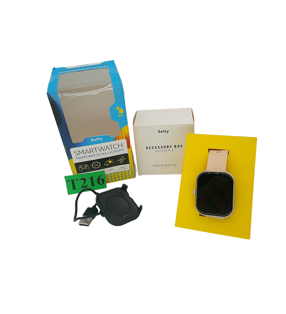 SETTY SW-122 Smartwatch 2,01" Bluetooth 5.4 IP65 Złoty Hryfine