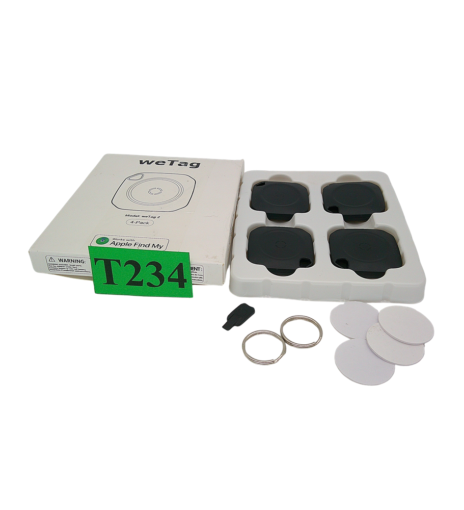 Lokalizator Smart WeTag Apple Find My 4 szt. Bluetooth IP67 CR2032 Czarny