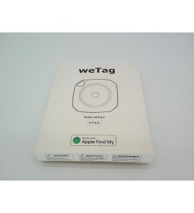 Lokalizator Smart WeTag Apple Find My 4 szt. Bluetooth IP67 CR2032 Czarny