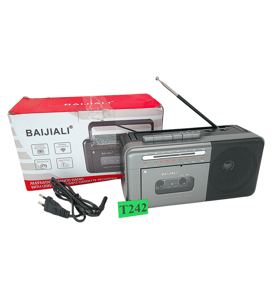 Radio Przenośne BJL660 Bluetooth Kaseta FM AM SW USB TF AUX MP3 Nagrywanie