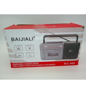Radio Przenośne BJL660 Bluetooth Kaseta FM AM SW USB TF AUX MP3 Nagrywanie