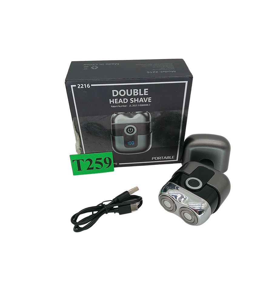 Mini Golarka Elektryczna Męska 2 Pływające Ostrza LED 8500 RPM USB-C