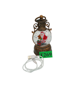 KULA ŚNIEŻNA BOŻONARODZENIOWA MIKOŁAJ LED MUZYKA BROKAT TIMER 6H USB BATERIE