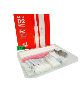 BITVAE D2 Szczoteczka Soniczna 40000 Ruchów 5 Trybów 8 Końcówek Etui Różowa