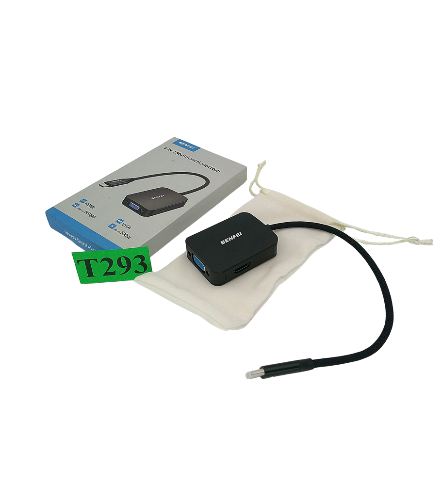 BENFEI HUB USB-C 4w1 HDMI VGA USB 3.0 PD 100W ADAPTER TYPE-C 4K